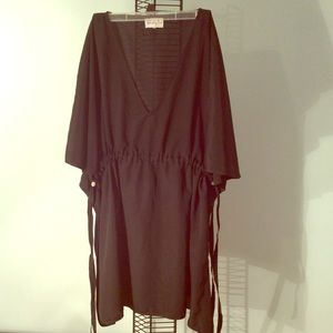 Mud pie black swim cover up.